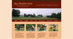 Desktop Screenshot of baymeadowfarm.net