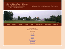 Tablet Screenshot of baymeadowfarm.net